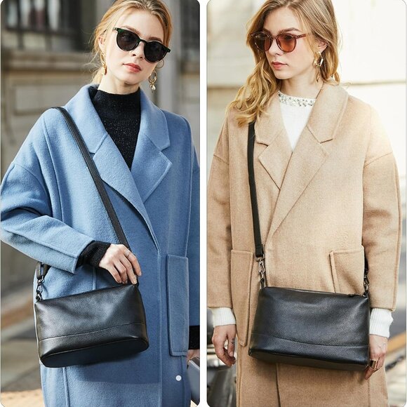 Medium Genuine Leather Handbag, Adjustable Crossbody Purse for Daily Essentials - Picture 2 of 8